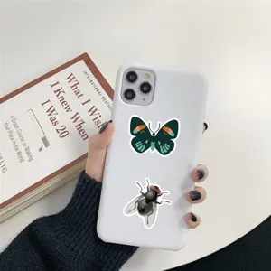 Stickers de dessins animés d'insectes originaux coque de téléphone étanche et mignonne