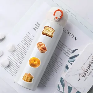 Adesivi per pane da forno impermeabili PET simpatico design di cibo per diario fai da te