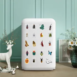 Set d'autocollants étanches d'insectes originaux pour coques de téléphone et valises.
