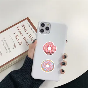 Set di adesivi per ciambelle carine per custodia telefono impermeabile vinile graffiti tazza 100pz