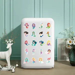 Cartoon mermaid stickers waterproof cute princess sticker set for laptop water bottle diy
