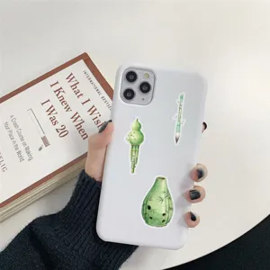 Light green Chinese style waterproof phone case sticker and journal decorative design