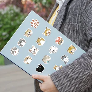 100pcs cute cat stickers pack cartoon animal decals for laptop luggage notebook decoration