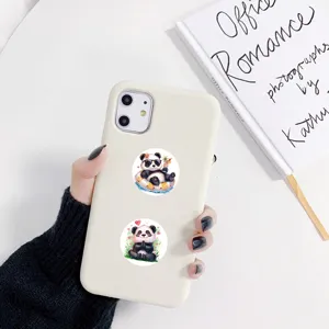 Niedliche Cartoon Panda Runde Aufkleber für Kinder, dekorative Umschlag Siegel Etiketten.