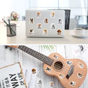 Autocollants de chien mignons étanches pour ordinateur portable cadeau bricolage.