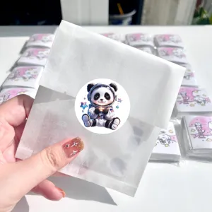 Süße Panda Astronauten Aufkleber für Kindergeschenke Umschlagverschluss und Dekoration.