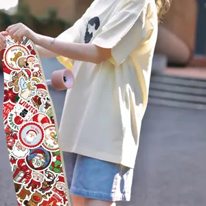50pcs Christmas waterproof cute stickers for journaling phone case skateboard and crafts.