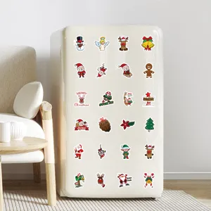 Christmas stickers waterproof cute cartoon decals for fridge phone case holiday decor set.