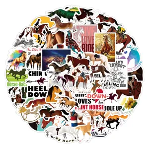 50pcs horse stickers waterproof vinyl cute stickers for laptop water bottle skateboard