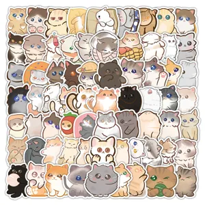 Adesivi Impermeabili Originali Gatto Latte Inchiostro Carini Adesivi Animali Cartoon Per Custodia Telefono Portatile Decorazione Album