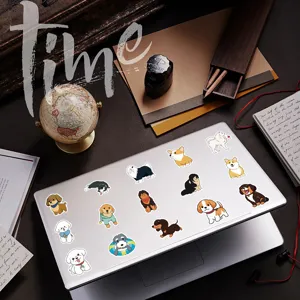 Jolis 100 pcs autocollants de chiot dessin animé imperméables pour ordinateur portable
