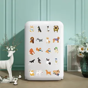 Adorables autocollants chien dessin animé imperméables pour journal intime tasse