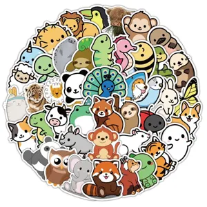 100 Pezzi Adesivi Animali Cartoon Carini Impermeabili per Laptop Valigia Borraccia