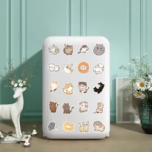 Set di adesivi impermeabili per gatti di cartone animato carini per custodia telefono.