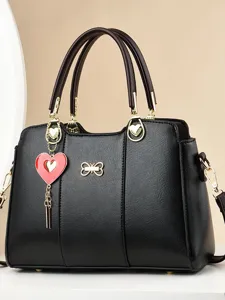 Women's Large Capacity PU Leather Bucket Bag Fashion Chain Lock Clasp Shoulder Crossbody Bag Casual Daily Tote Bag
