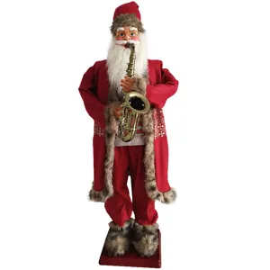 Electric Santa Claus playing saxophone dancing music toy Christmas party decoration ornament