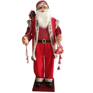Large Christmas Santa Claus doll standing figurine holiday indoor party decoration display