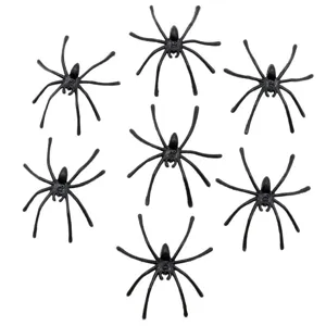 Halloween plastic spider props miniature scary simulation decoration party spooky toys