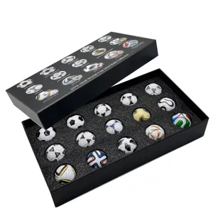 Set de mini ballons de foot de la Coupe du Monde, collection historique en coffret.