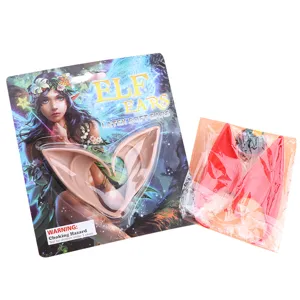 Halloween elf ears latex cosplay props fairy soft ears party dress up accessories 2pcs