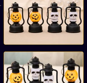Halloween mini citrouille crâne lanterne porte-clés veilleuse LED décorative