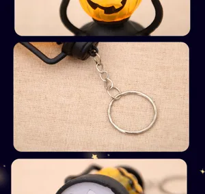 Mini lanterne citrouille Halloween porte-clef lampe a huile veilleuse decoration de fete