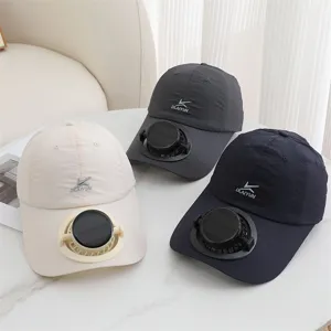 Casquette de Baseball Ventilateur Solaire Unisexe Respirante Séchage Rapide Protection Solaire Chapeau de Pêche Extérieur