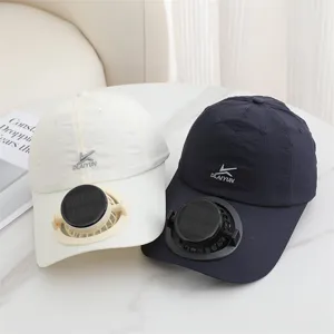 Casquette de baseball solaire ventilateur unisexe chapeau de protection solaire d'été respirant.