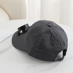 Casquette de baseball de ventilateur solaire respirante d'été pour pêche en plein air.