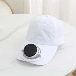 Summer outdoor solar charging fan cap breathable casual sports baseball sun hat adults
