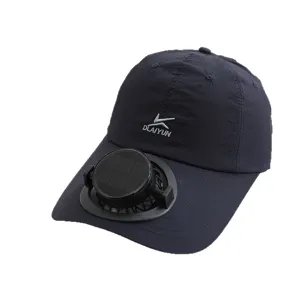 Casquette de baseball ventilateur solaire respirante pour pêche extérieure d'été, chapeau.