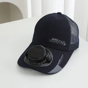 Berretto da baseball con ventilatore solare estate esterno raffreddamento protezione blu