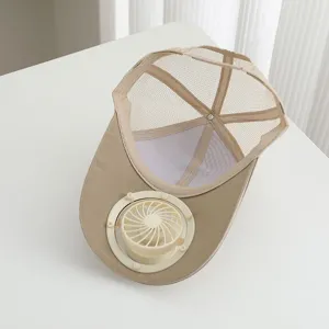 Berretto da baseball solare con ventola integrata, cappello di protezione solare estivo.