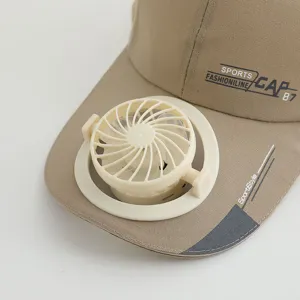Cappello da baseball con ventola solare ricaricabile per protezione solare all'aperto, estivo.