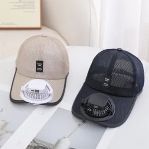 Solar wiederaufladbarer Ventilator Baseball Cap, atmungsaktive Sommer Sonnenschutz Mütze.