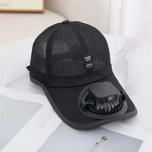 Wiederaufladbare Kühlventilator Baseballcap, atmungsaktive Mesh Sommersonnenhut mit USB-Lüfter.