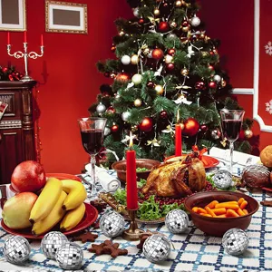 Christmas disco ball mirror hanging decoration for party holiday tree tabletop display setting