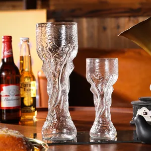 Glas Bierbecher geformt wie eine Trophäe, große Kapazität Bar Glaswaren, einzigartiges Design.