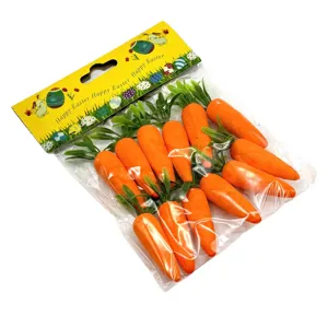 Set de decoración de zanahorias de Pascua zanahorias artificiales juguete accesorios.
