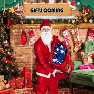 Kerstman kostuum fluweel goud feestelijke feestkleding voor heren en dames kerst