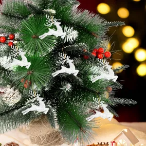 Weihnachten Glitzer Rentier Hängeornamente für Tannenbaumgirlande Feiertagsdeko Detail