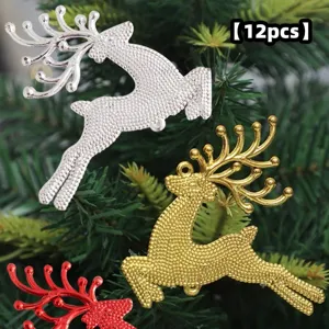 Weihnachten Rentier Baum Hängende Ornamente 12Stk festliche Party Deko Requisiten Set