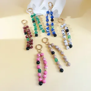 Charm de sac perles acrylique fait main porte-clés style dopamine accessoire chieur