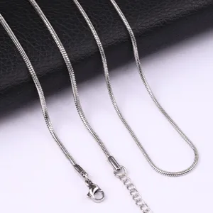 Minimalistische Roestvrij Stalen Slangenketting Halsketting Titanium Stalen Choker Kettingen Voor Vrouwen Mannen Eenvoudige Metalen Sieraden
