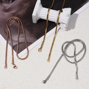 Roestvrijstalen ronde slangenhalsketting voor DIY sieraden maken veelzijdige modieuze ketting.