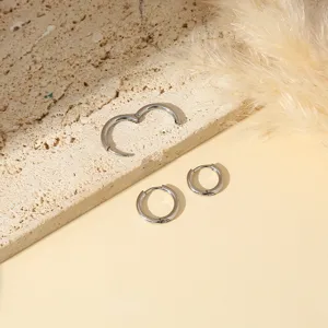 Roestvrijstalen oorringen creolen voor dames en heren, minimalistische elegante sieraden