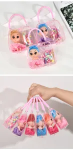 Borsa per bambini DIY perle bambola giocattolo set scatola trasparente portatile regalo