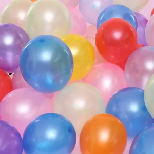 Colorful pearlescent latex balloons for wedding party decoration and arch building detail.