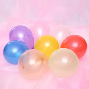 10 inch thickened pearlescent round balloons, colorful latex balloon for wedding party decor.