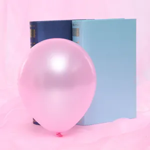 10-inch pearlescent pink latex balloon for wedding party decoration and arch setup events.